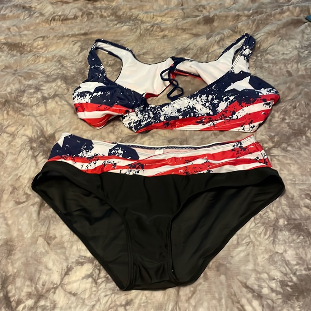 Classic Vintage 2pc athletic swim suit